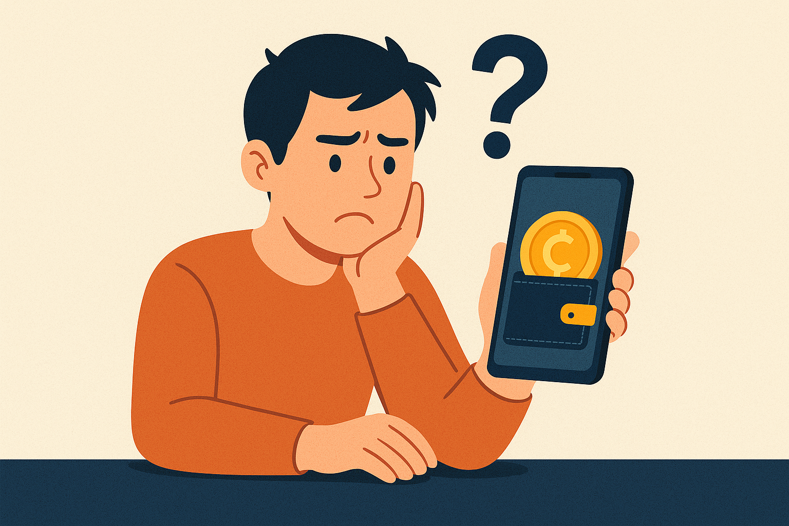 User confused by a crypto wallet